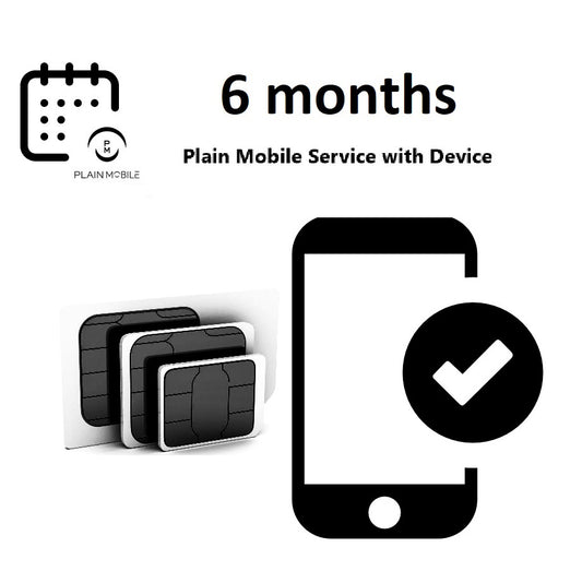 Simplicity Premier Bundle Plan includes Mobile Device, Free Device Replacement and 6 Months of Unlimited Service.